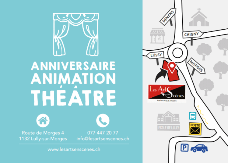 Carton d'invitation théâtre — recto