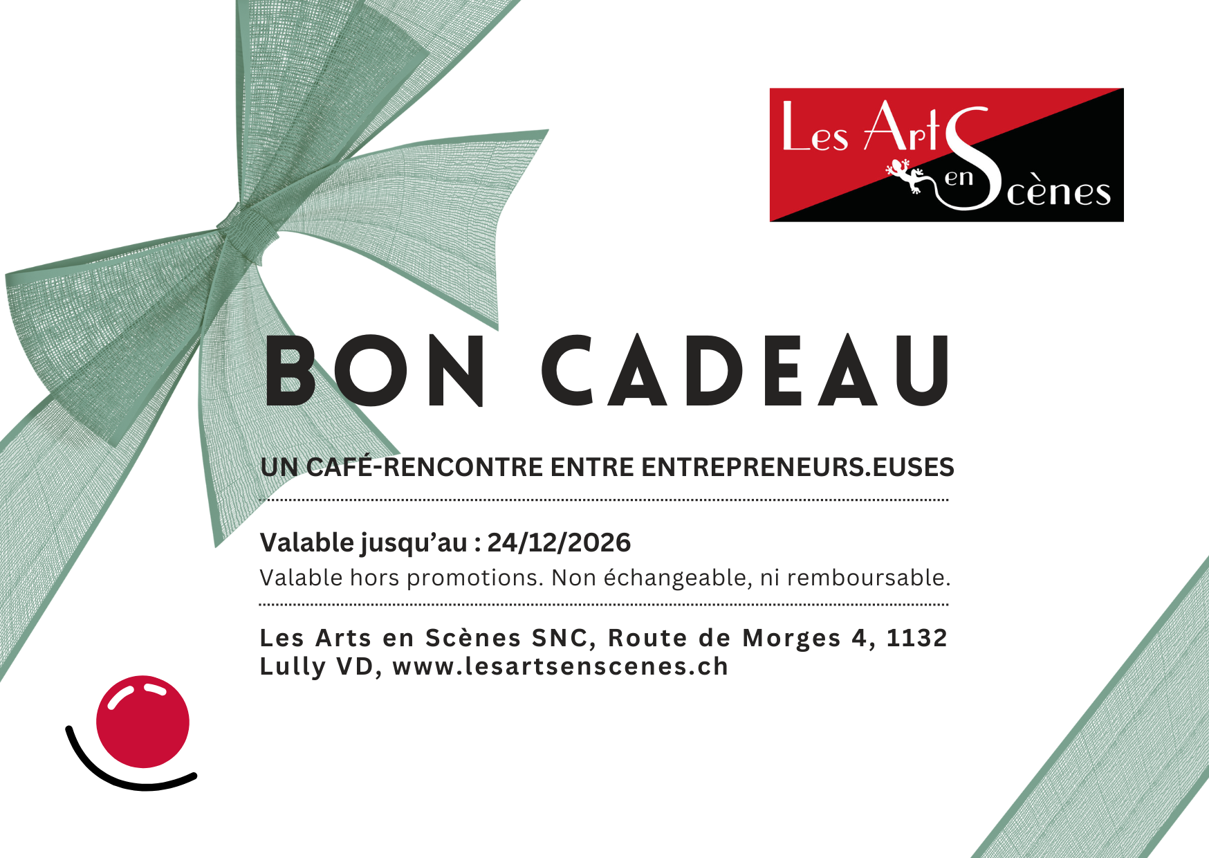 Bon cadeau café-rencontre — Les Arts en Scènes